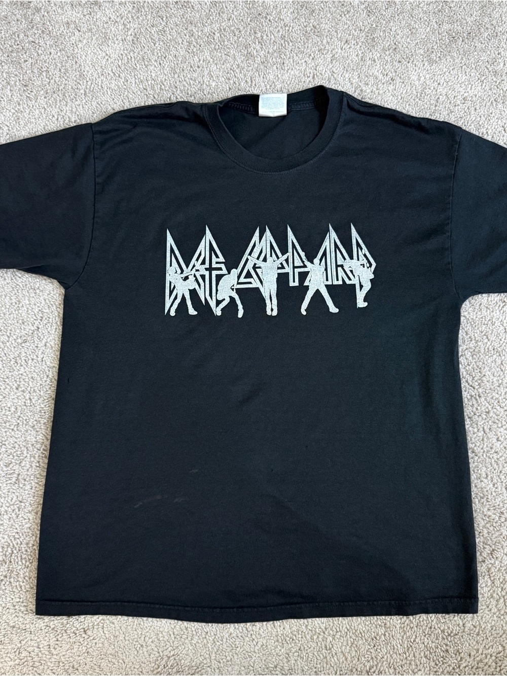 Def Leppard 2007 Tour T Shirt Rock Band Concert Graphic Black Large